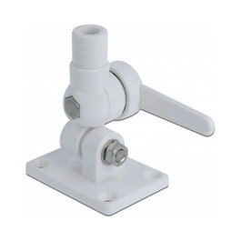 DeLOCK 12579 Base de antena para radio marina con articulación basculante, Blanco