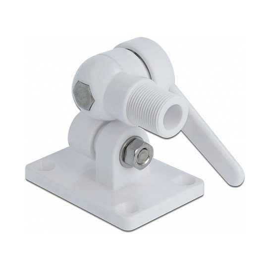 DeLOCK 12579 Base de antena para radio marina con articulación basculante, Blanco DeLOCK 12579 Base de antena para radio marina con articulación basculante, Blanco