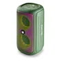 NGS Roller Beast Altavoz Bluetooth Portátil 32W, Verde, Impermeable IPX5, Bluetooth 5.0, TWS Stereo, Luces RGB, con USB-C, Radio FM y Correa