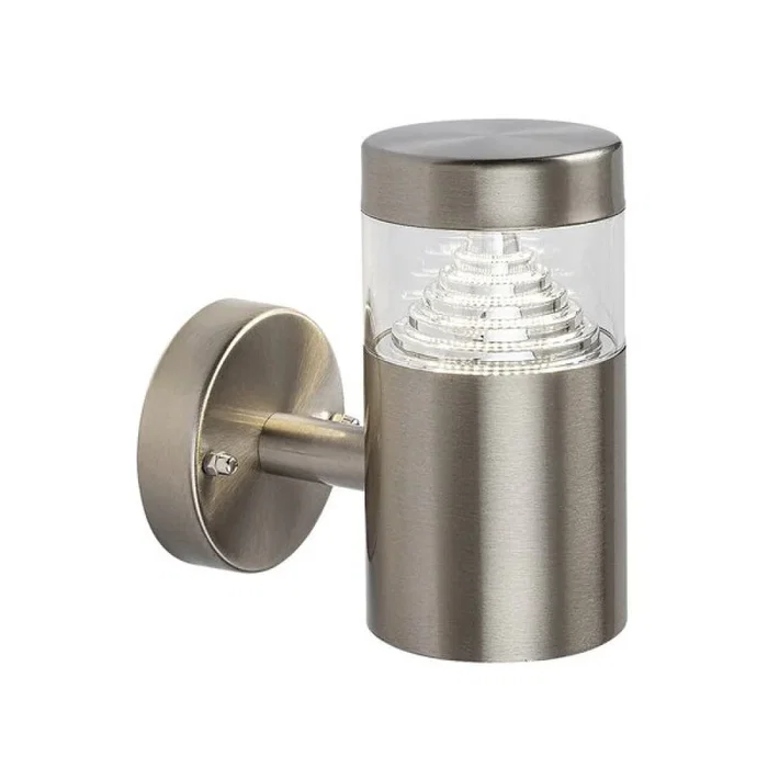 RABALUX Aplique Exterior Lisbon LED 7W, 560Lm Luz Blanca Natural 4000K, IP54 Resistente al Agua y Polvo, Inoxidable, Modelo RAB-7827