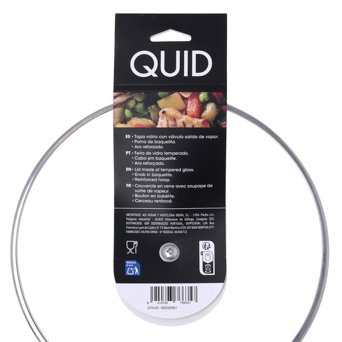 Quid Tapa Vidrio Renova 24 cm Quid Tapa Vidrio Renova 24 cm