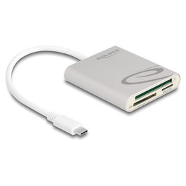 DeLOCK 91005 Lector de tarjetas USB Type-C™ para Compact Flash, SD o Micro SD Gris