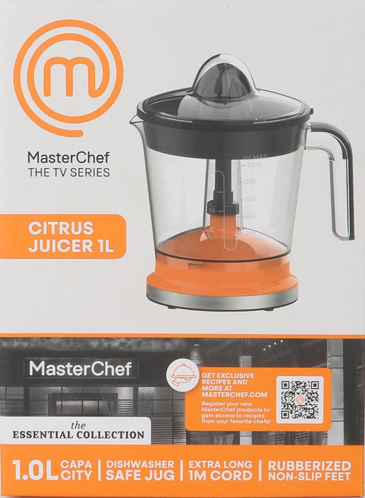 Masterchef Exprimidor Citricos Electrico 1 L 30 W con Dimensiones 17 x 23 x 17 cm (8 Unidades)