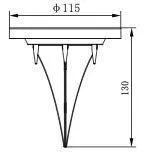 Galix Foco Empotrable G4525 Acero Inoxidable con 8 LEDs SMD