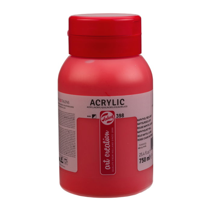 Talens Art Creation Pintura Acrílica Rojo Naftol Claro 398 750 ml Talens Art Creation Pintura Acrílica Rojo Naftol Claro 398 750 ml