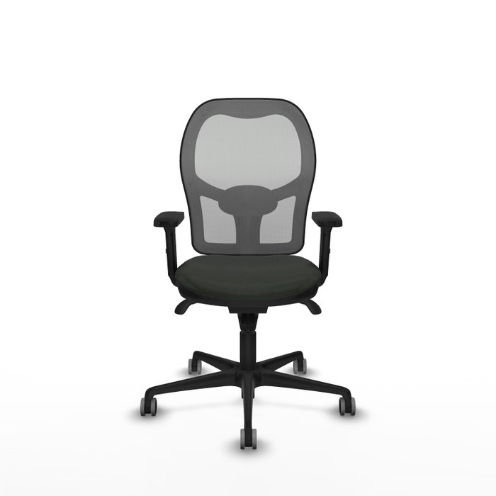PIQUERAS Y CRESPO Silla de oficina Jorquera con mecanismo Sincro, Tela Negra y Malla Gris PIQUERAS Y CRESPO Silla de oficina Jorquera con mecanismo Sincro, Tela Negra y Malla Gris