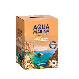 AQUAMARINA COSTA BRAVA Agua De Mar Hipertónica Bag In Box 5 Litros para Cocina, Bebidas Isotónicas y Uso Alimentario