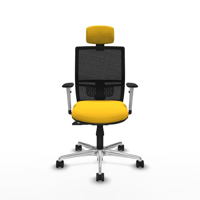PIQUERAS Y CRESPO Silla de oficina Yunquera con mecanismo Sincro, Amarillo y Negro PIQUERAS Y CRESPO Silla de oficina Yunquera con mecanismo Sincro, Amarillo y Negro