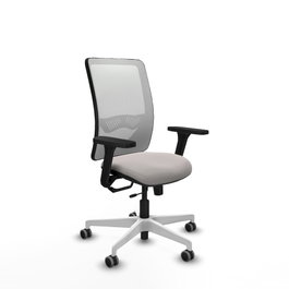 PIQUERAS Y CRESPO Silla de oficina Zulema Blanca con mecanismo Sincro/Traslack y Brazos 3D
