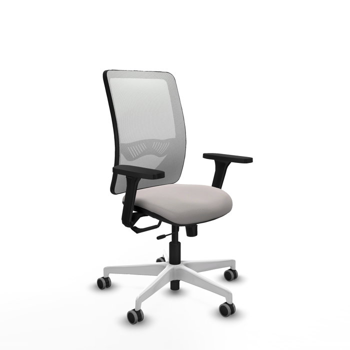 PIQUERAS Y CRESPO Silla de oficina Zulema Blanca con mecanismo Sincro/Traslack y Brazos 3D PIQUERAS Y CRESPO Silla de oficina Zulema Blanca con mecanismo Sincro/Traslack y Brazos 3D