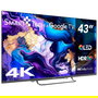 Smart Tech 43QG02V Televisor QLED 4K UHD de 43 Pulgadas Smart TV con Google TV, 4K Ultra HD, 60 Hz, 4x HDMI