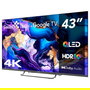 Smart Tech 43QG02V Televisor QLED 4K UHD de 43 Pulgadas Smart TV con Google TV, 4K Ultra HD, 60 Hz, 4x HDMI