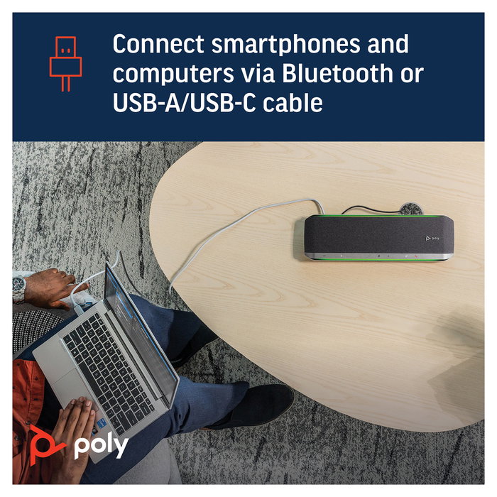 HP Poly Sync 60 - Altavoz de conferencia con conectividad Bluetooth, USB-A y USB-C HP Poly Sync 60 - Altavoz de conferencia con conectividad Bluetooth, USB-A y USB-C