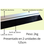 Burcasa Burlete de aluminio para garaje labio 250 (2x1,25m) plata