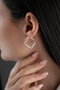 Heliophilia Silver Pendientes NRZ1000143 Plata de Ley con Oro y Rodio 2.5x2.6 cm Elegancia y Sofisticación para Cualquier Atuendo