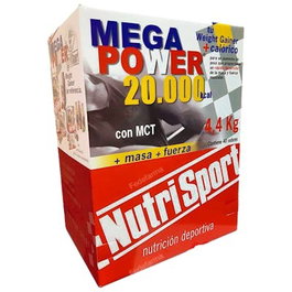 NUTRISPORT Megapower 20.000 Chocolate 40 Sobres para Masa y Potencia Muscular