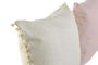 DKD Home Decor Cojín Boho Rosa Beige 45 x 10 x 45 cm (4 Unidades)
