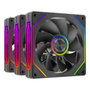 Mars Gaming Kit 3 Ventiladores MF-LINKFINITY 2R Negro 120mm ARGB