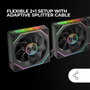 Mars Gaming Kit 3 Ventiladores MF-LINKFINITY 2R Negro 120mm ARGB