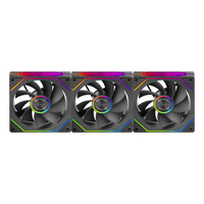 Mars Gaming Kit 3 Ventiladores MF-LINKFINITY 2R Negro 120mm ARGB