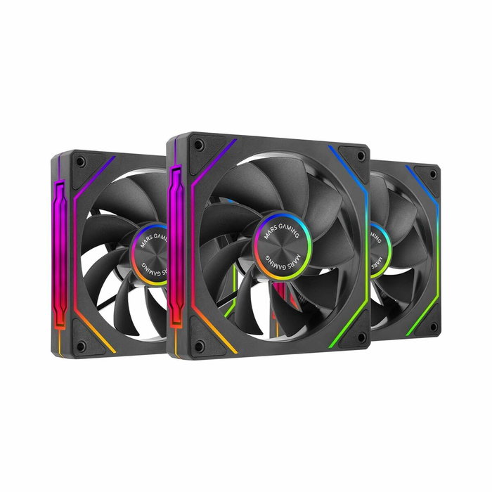 Mars Gaming Kit 3 Ventiladores MF-LINKFINITY 2R Negro 120mm ARGB