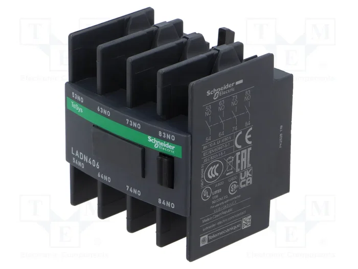SCHNEIDER ELECTRIC LADN406 Contactores auxiliares con abrazaderas de anillo ocular SCHNEIDER ELECTRIC LADN406 Contactores auxiliares con abrazaderas de anillo ocular