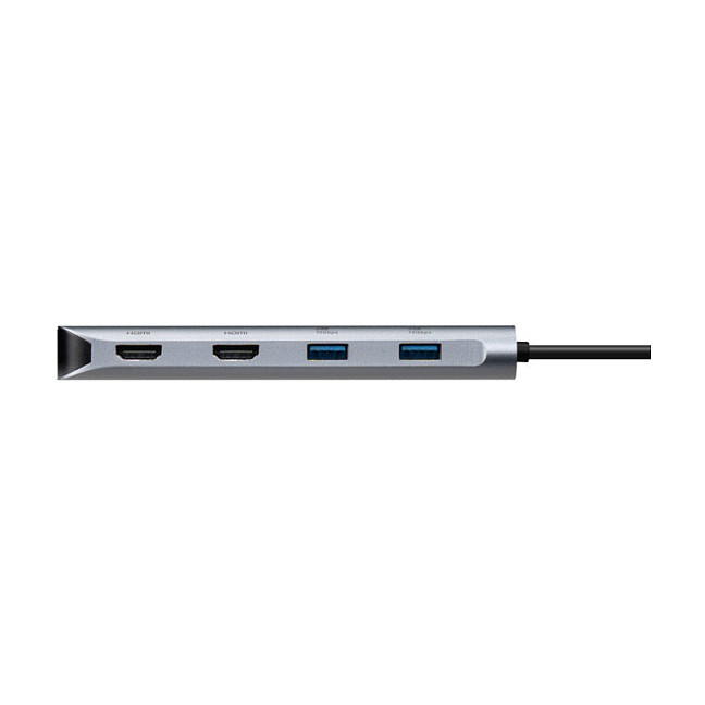 Targus DOCK427GL Docking Station USB-C Dual HDMI 4K 140W - 2 Puertos HDMI 2.0, Ethernet 1000 Mbit/s, USB 3.2 Gen 2, Compatible con Windows/Mac/Linux, Color Gris