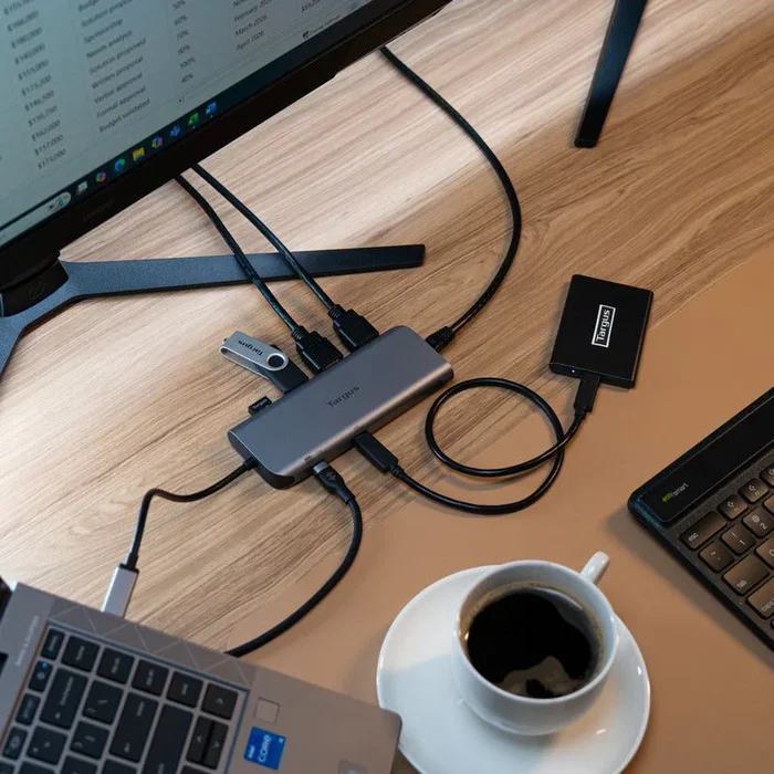 Targus DOCK427GL Docking Station USB-C Dual HDMI 4K Gris