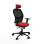 PIQUERAS Y CRESPO Silla de oficina Jorquera con mecanismo Sincro/Traslack Rojo y Negro