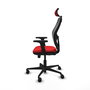 PIQUERAS Y CRESPO Silla de oficina Jorquera con mecanismo Sincro/Traslack Rojo y Negro