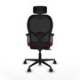 PIQUERAS Y CRESPO Silla de oficina Jorquera con mecanismo Sincro/Traslack Rojo y Negro