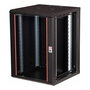 ROLINE 26.21.0177 Bastidor de Pared Profesional 16U 19 Pulgadas, 600x600 mm BxT, Cristal, Acero Negro, para Rack