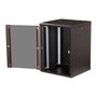 ROLINE 26.21.0177 Bastidor de Pared Profesional 16U 19 Pulgadas, 600x600 mm BxT, Cristal, Acero Negro, para Rack