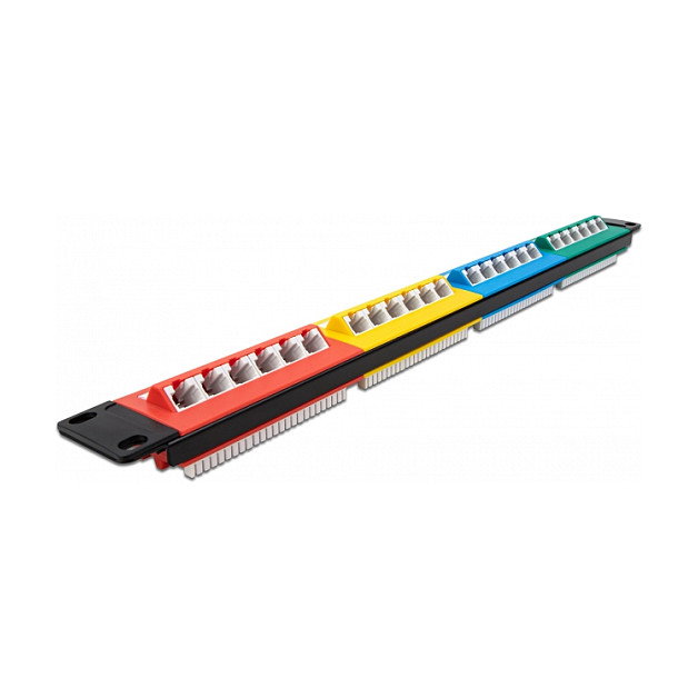 DeLOCK Patchpanel 24 Port Cat.5e 1U Multicolores DeLOCK Patchpanel 24 Port Cat.5e 1U Multicolores