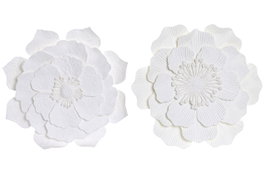 DKD Home Decor Decoración de Pared Papel Mache Flor 50x4x50 Surtido
