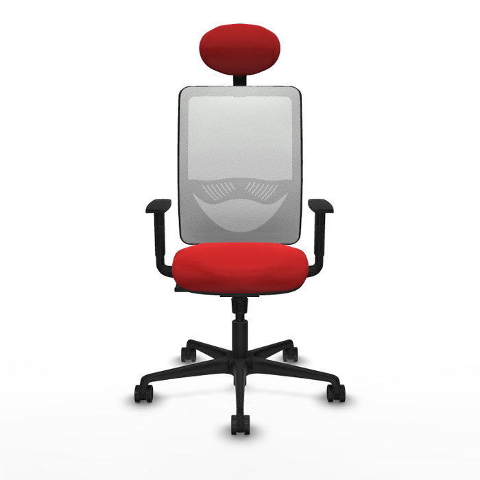PIQUERAS Y CRESPO Silla de oficina Zulema con mecanismo Sincro, Rojo y Blanco PIQUERAS Y CRESPO Silla de oficina Zulema con mecanismo Sincro, Rojo y Blanco