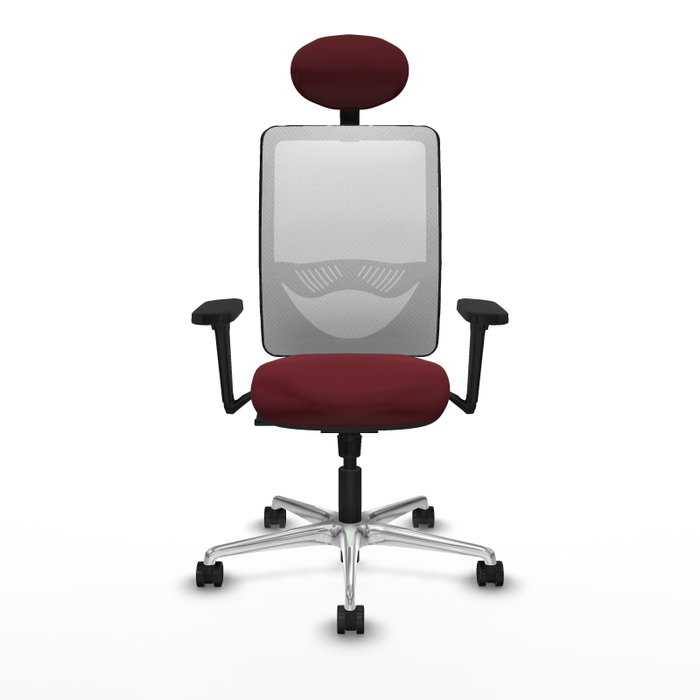 PIQUERAS Y CRESPO Silla de oficina Zulema con mecanismo Sincro, Granate y Blanco PIQUERAS Y CRESPO Silla de oficina Zulema con mecanismo Sincro, Granate y Blanco