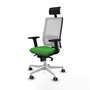 PIQUERAS Y CRESPO Silla de oficina Horna Verde con malla Blanca