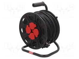 JONEX Prolongador de alimentación H05RR-F 3G1,5mm2 50m Negro