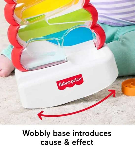 Mattel Juego Pila de Aritos que Caen Fisher-Price Edad Mínima 6 Meses