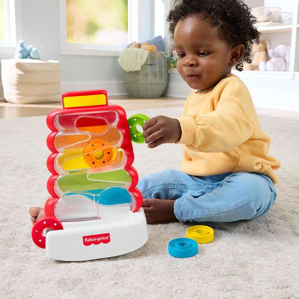 Mattel Juego Pila de Aritos que Caen Fisher-Price Edad Mínima 6 Meses