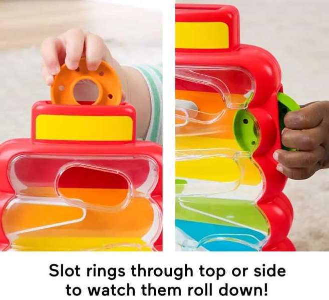 Mattel Juego Pila de Aritos que Caen Fisher-Price Edad Mínima 6 Meses
