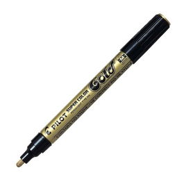 Pilot Marcador Permanente Sc Medio Metálico Oro (Set de 12) Punta 2.0 mm Tinta Permanente Multisuperficies (Set de 12)