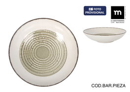 Inde Plato Hondo Occhio Monaco Brillo, 21 cm de Diámetro (12 Unidades)