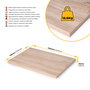Emuca Tablero para mesa, 1150x750mm, espesor 30mm, Madera, Efecto roble