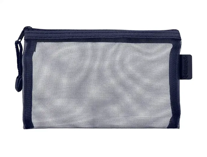 Liderpapel Bolsa Zipper Bag Multiusos Transpirable DIN A6 Azul Marino Poliester