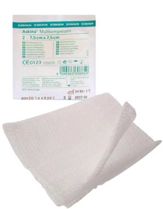 Braun Askina Mulko Gasas Estériles 7.5x7.5 cm 2x25 Unidades Braun Askina Mulko Gasas Estériles 7.5x7.5 cm 2x25 Unidades