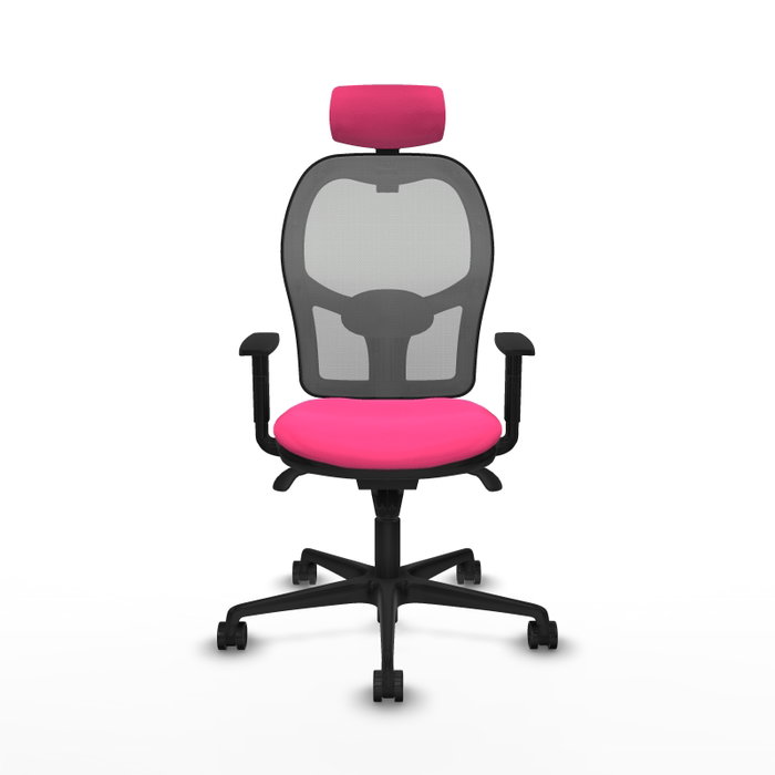 PIQUERAS Y CRESPO Silla de oficina Jorquera con mecanismo Sincro, Rosa y Gris PIQUERAS Y CRESPO Silla de oficina Jorquera con mecanismo Sincro, Rosa y Gris