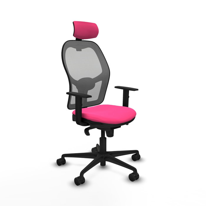 PIQUERAS Y CRESPO Silla de oficina Jorquera con mecanismo Sincro, Rosa y Gris PIQUERAS Y CRESPO Silla de oficina Jorquera con mecanismo Sincro, Rosa y Gris