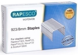 Grapas Rapesco Gran Capacidad 923/8 Mm. Galvanizadas Caja De 1000